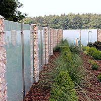 Windschutz aus Glas